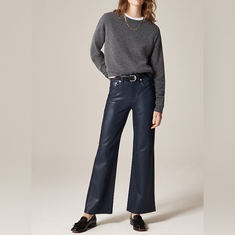 J. Crew Leather Pants - Charley kickout pant